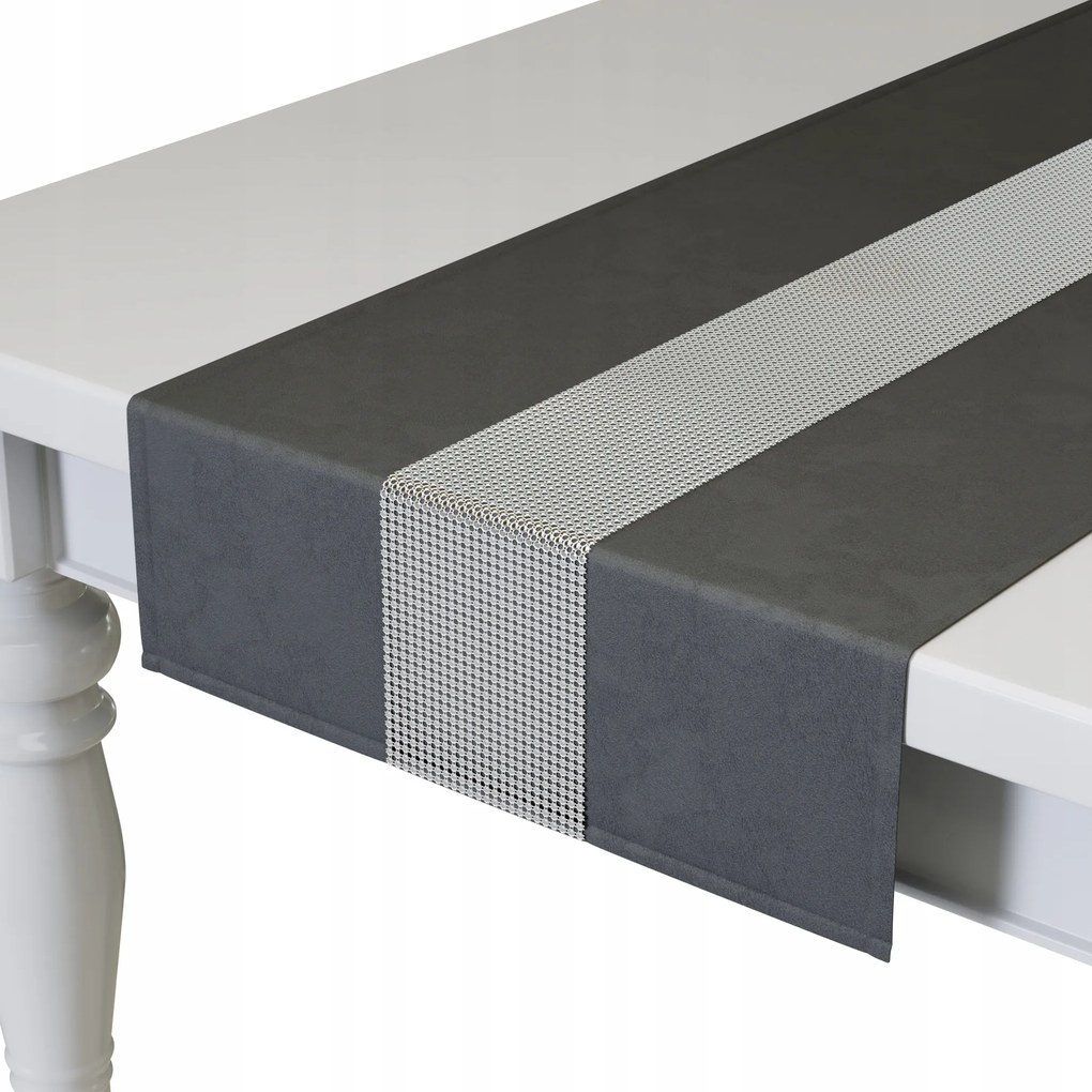 Vezúrszövet futó, cirkónia kövekkel, 40x140 cm, kész futók, sima asztali futó, vezúr