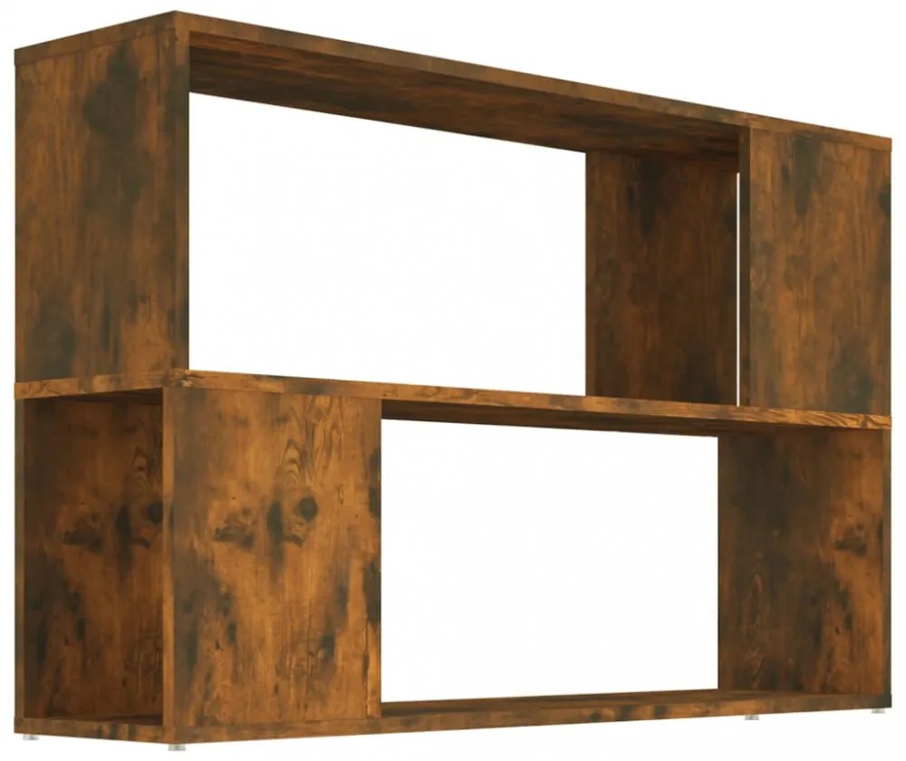 füstös tölgy színű szerelt fa könyvszekrény 100 x 24 x 63 cm