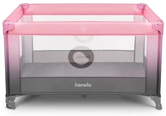 Lionelo - STEFI utazóágy rózsaszín/szürke