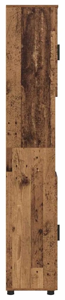 Fürdőszobai magas szekrény Régi fa 30 x 35 x 192 cm Faanyag
