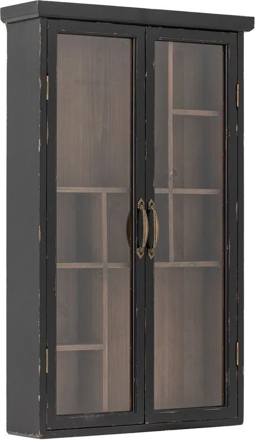 Fekete jegenyefenyő függő tálalószekrény 50x80x14 cm Hazem – Bloomingville