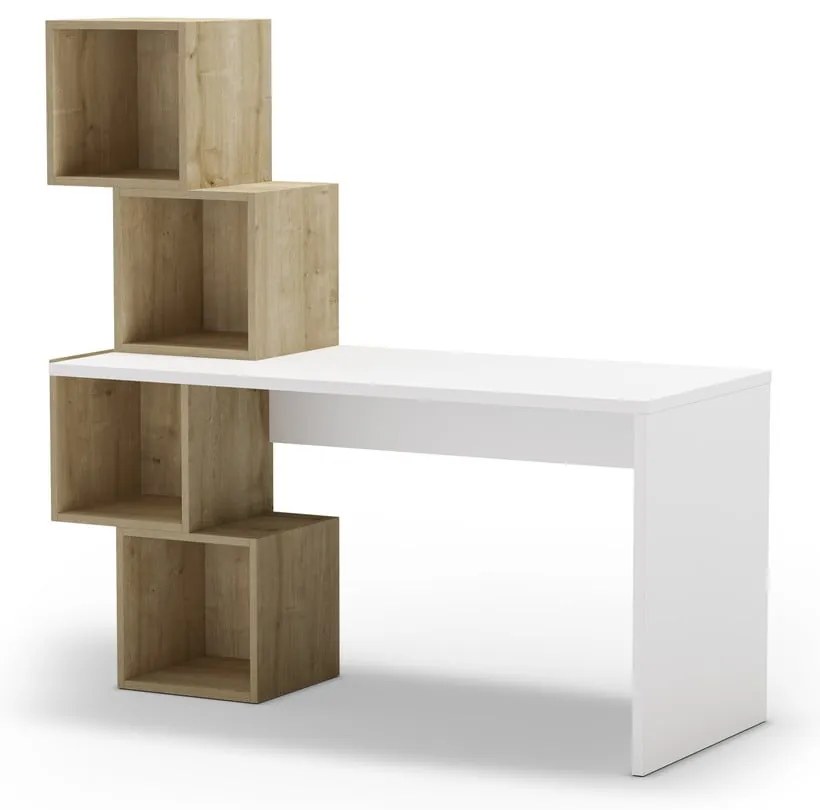 Íróasztal tölgyfa dekorral 60x154 cm Cubik – Marckeric