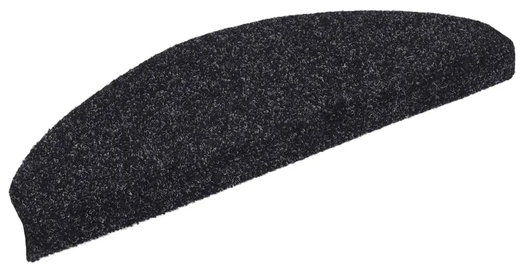 5 db fekete tűlyukasztott öntapadó lépcsőszőnyeg 65 x 21 x 4 cm