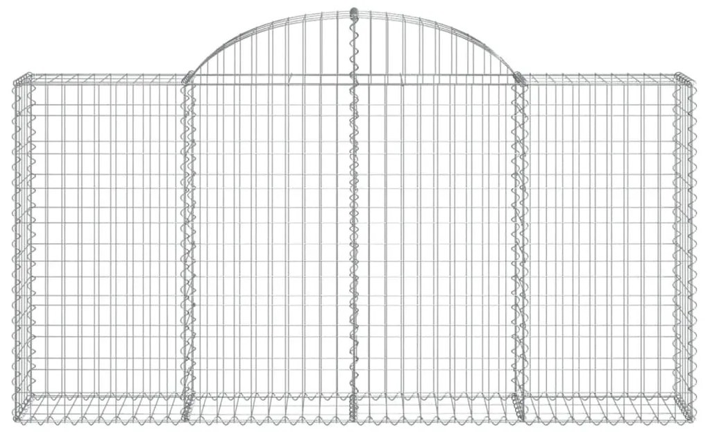 15 db íves horganyzott vas gabion kosár 200x30x100/120 cm