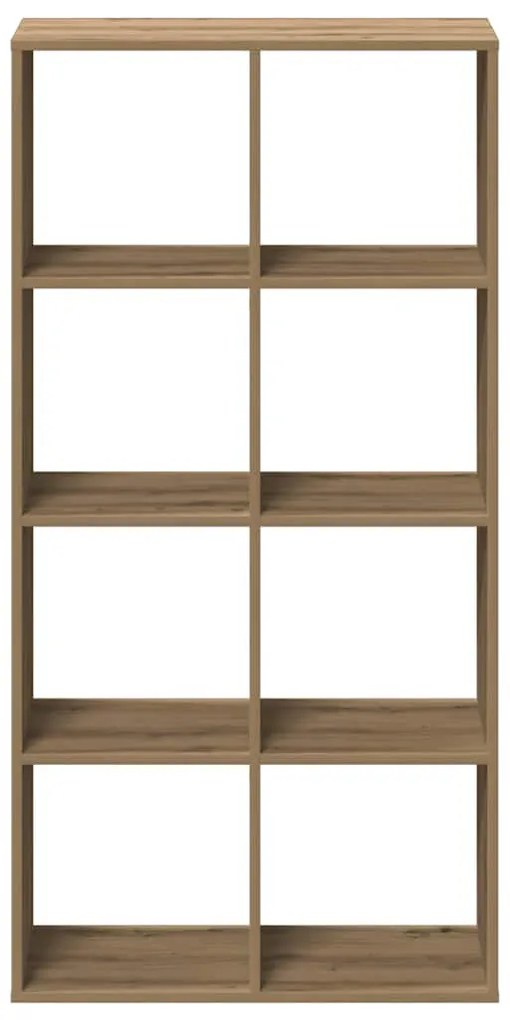 kézműves tölgy színű fa elválasztó könyvespolc 69,5x29x137,5 cm