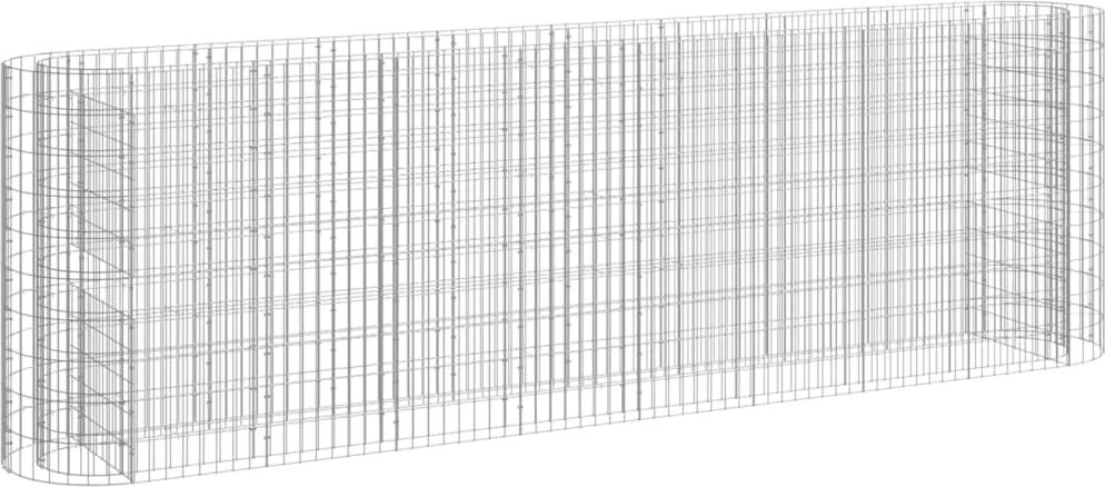 vidaXL horganyzott vas gabion magaságyás 330x50x100 cm