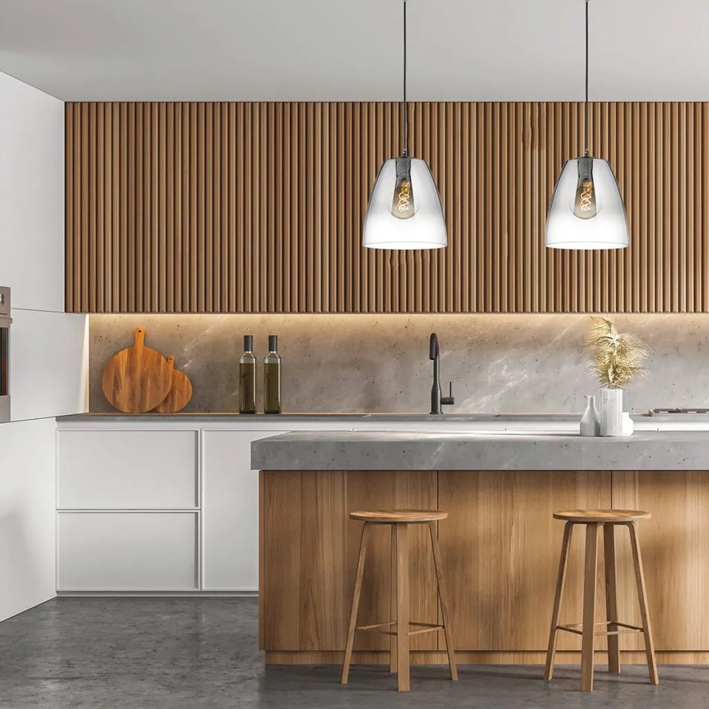 FISCHER & HONSEL 60840 MIRO Egyágú Függesztett Lámpa Fém E27 IP20