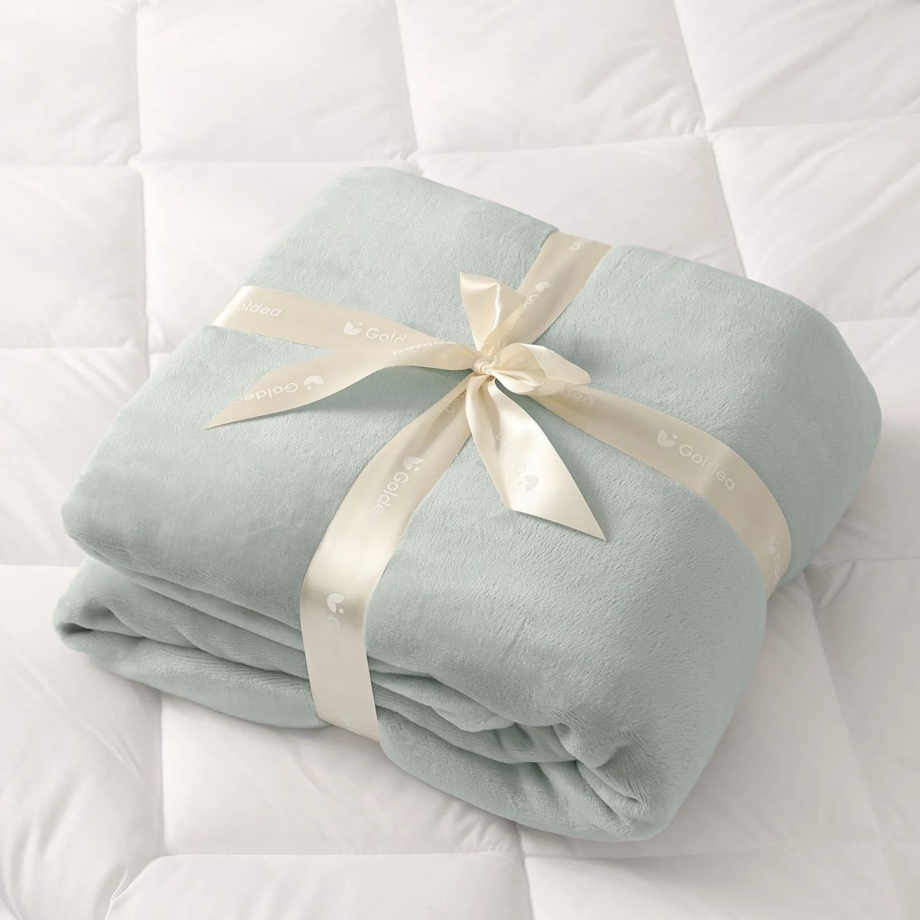 Goldea mikroplüss ágyneműhuzat deluxe - zsályazöld 220 x 200 és 2db 70 x 90 cm