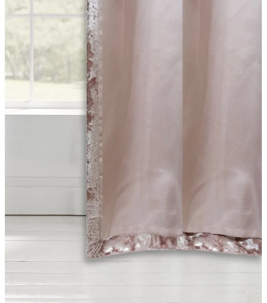 Rózsaszín függöny szett 2 db-os 168x229 cm Crushed Velvet – Catherine Lansfield