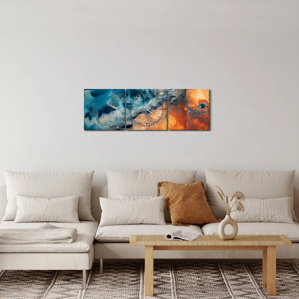 Kép - Víz és tűz (órával) (90x30 cm)