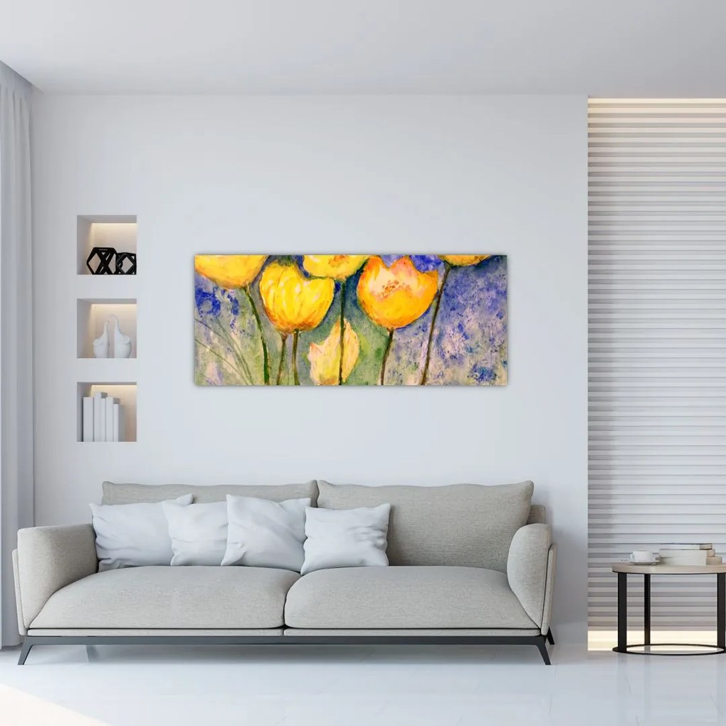 Kép - sárga tulipán (120x50 cm)