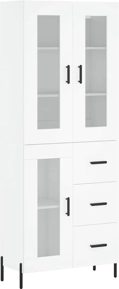 vidaXL fehér szerelt fa magasszekrény 69,5 x 34 x 180 cm