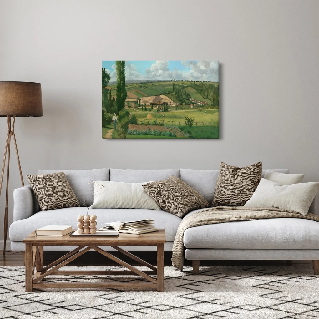 Kép - Camille Pissarro, Landscape at Les Pâtis, Pontoise, reprodukciók (90x60 cm)