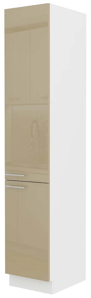 Élelmiszer szekrény Lavera 40 DK 210 2F (fehér + fényes cappucino). 1032392