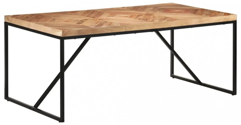 tömör akácfa és mangófa étkezőasztal 180 x 90 x 76 cm