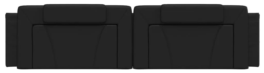 fekete műbőr fejtámla párna Viana 200 cm