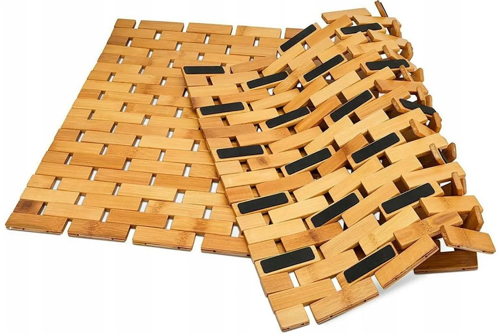 Rea - bambusz fürdőszobai szőnyeg 40x60 cm 371563A, fa, LAZ-09563