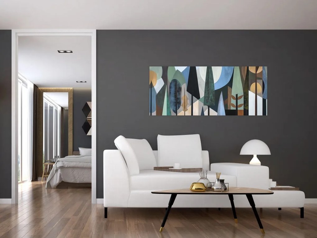 Kép - Természetes geometriai absztrakció II. (120x50 cm)