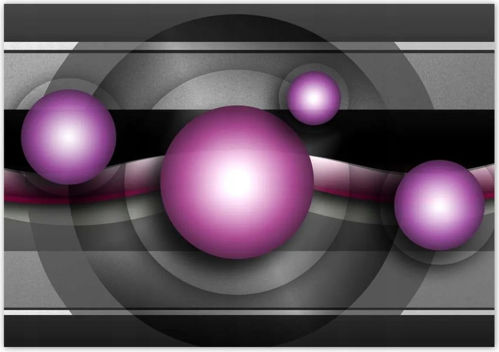 Poszterek 100x70 Lila gömbök Absztrakt