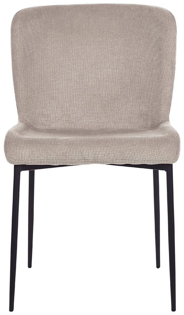 Tópszínű kárpitozott szék kétdarabos szettben ADA Beliani