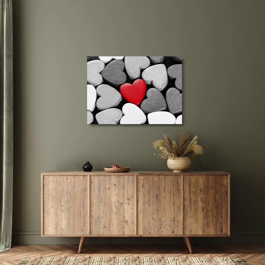 A fa szívék képe (üvegen) (70x50 cm)