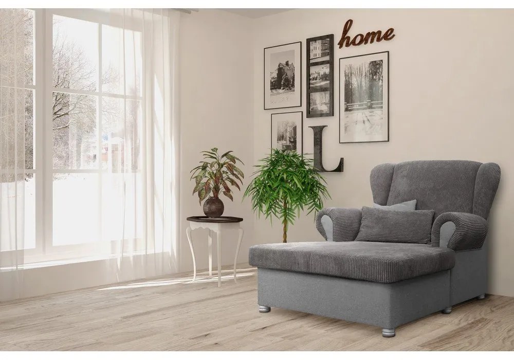 Szürkésbarna kordbársony heverő Lord – Ropez