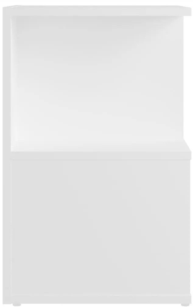 2 db fehér szerelt fa éjjeliszekrény 35 x 35 x 55 cm