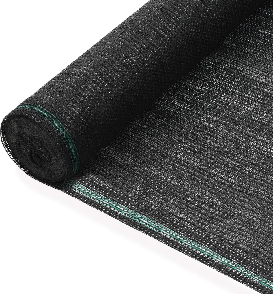 vidaXL fekete HDPE teniszháló 1 x 25 m