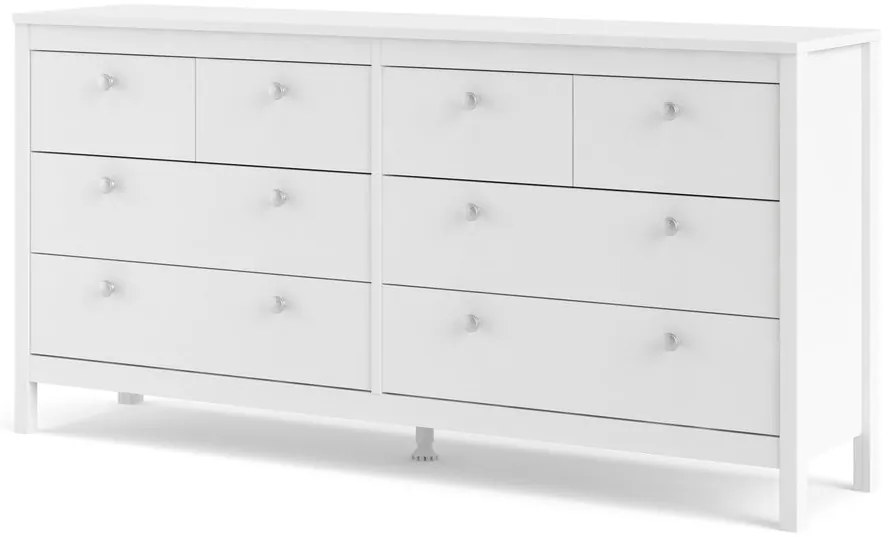 Fehér alacsony komód 159x80 cm Madrid – Tvilum