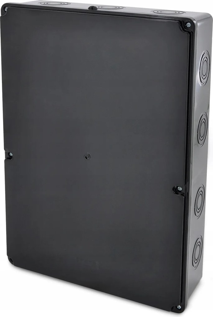 Hermetikus Szerelődoboz Abs 382x278x90 mm Falra Szerelhető Doboz Fekete