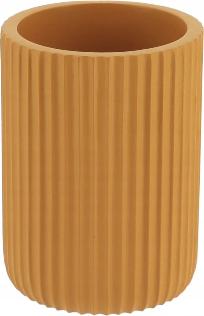 Fogkefetartó Bögre Fogkrém Sárga Dekoratív