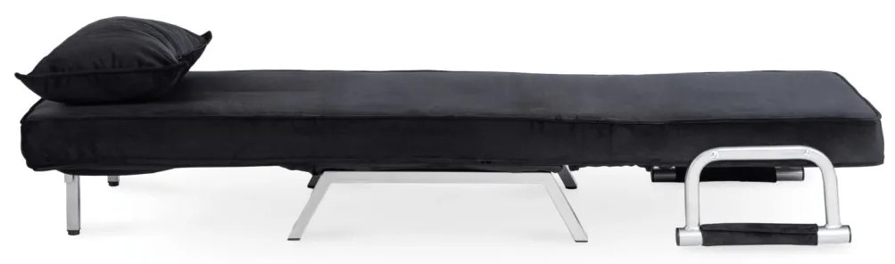 Ágyazható Fotel BART Fekete Bársony Kárpittal.