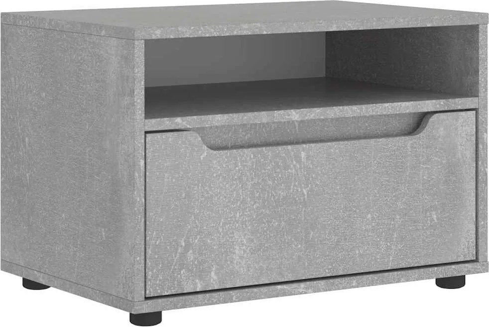 vidaXL VISNES betonszürke szerelt fa TV-szekrény 45x40x50 cm