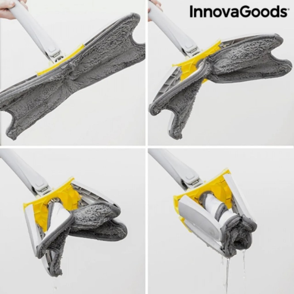 Twop InnovaGoods Szálas szivacsos felmosórongy X típusú csavarással, 360° forgással, 142 cm