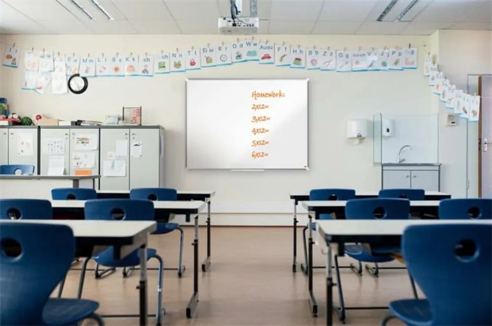 Fehértábla, zománcozott, mágneses, 120x90 cm, alumínium keret, Ecolabel, NOBO Premium Plus (VN5145)