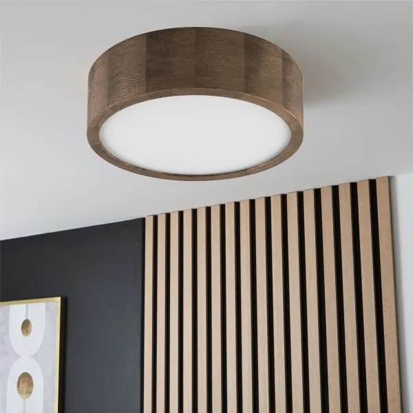 Brilagi - LED mennyezeti lámpa CARVALHO 1xE27/60W/230V tölgy-dió, átm. 27 cm