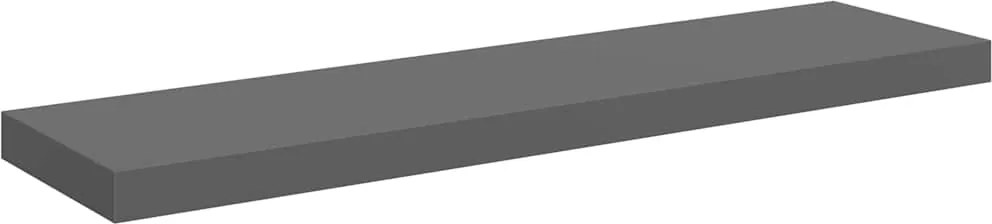 vidaXL magasfényű szürke MDF fali polc 90 x 23,5 x 3,8 cm