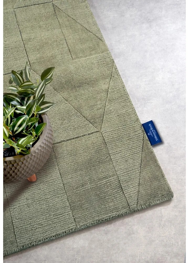 Zöld kézi szövésű gyapjú futószőnyeg 80x250 cm Ursule – Villeroy&Boch