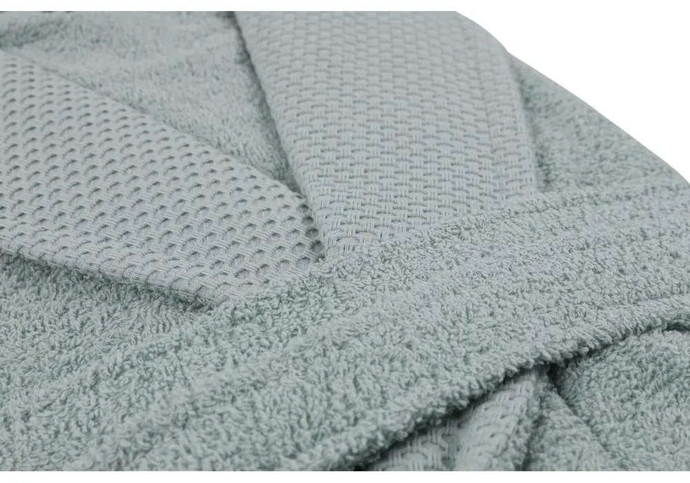 Mentazöld pamut fürdőköpeny XL Cappa – Foutastic