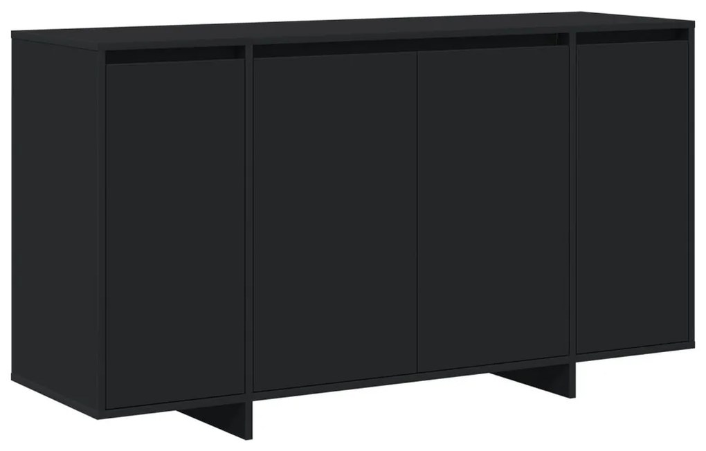 Fekete oldalszekrény Fekete Mérnöki fa 135 x 41 x 75 cm