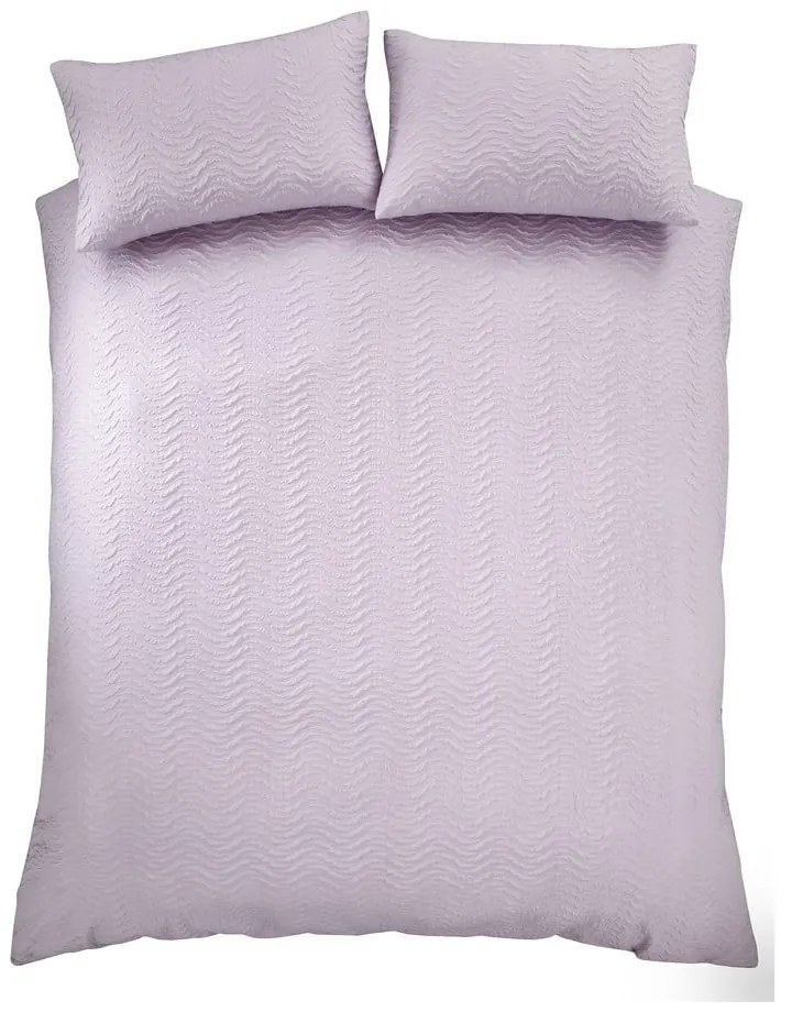 Levendula színű kétszemélyes ágyneműhuzat 200x200 cm Heatset Wave – Catherine Lansfield