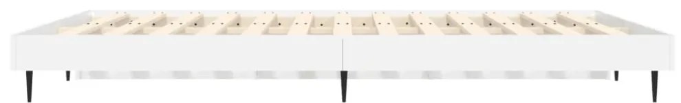 vidaXL magasfényű fehér szerelt fa ágykeret 140 x 190 cm