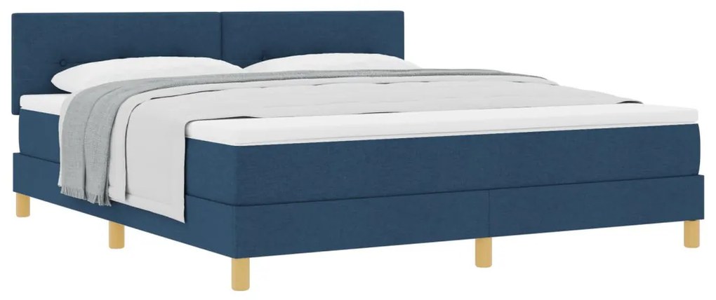 Box Spring Ágy matraccal Kék 180x200 cm Szövet