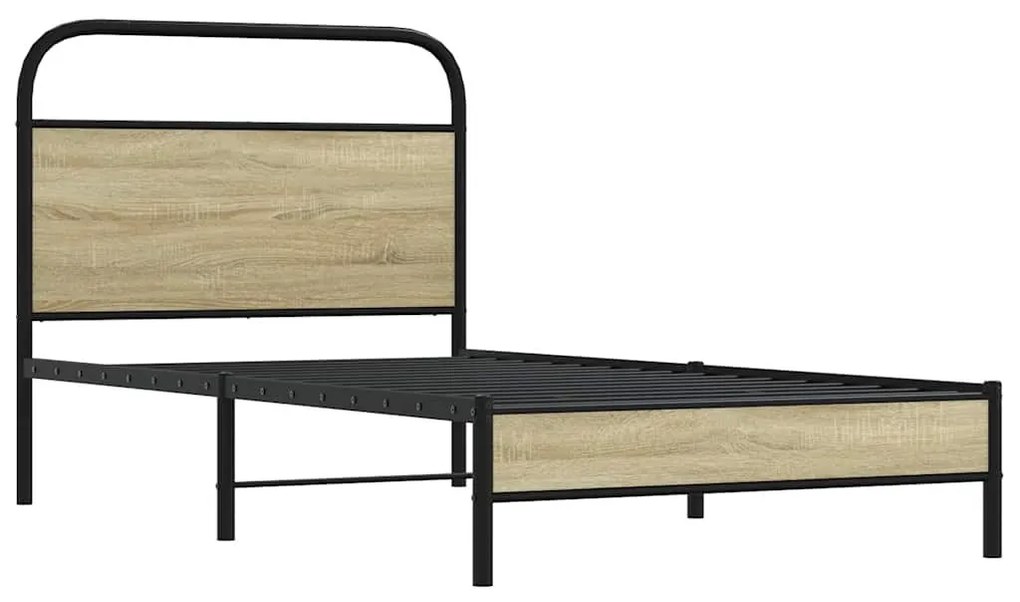 ágykeret matrac nélkül 90x190 cm sonoma tölgyfa műfa