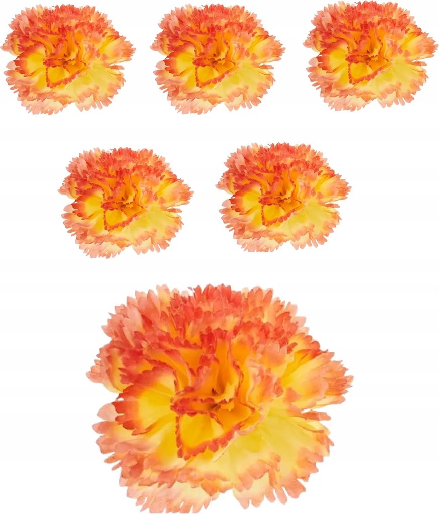 6x Virág Mesterséges Szegfű Nagy Koszorú Termék Mesterséges Szegfű