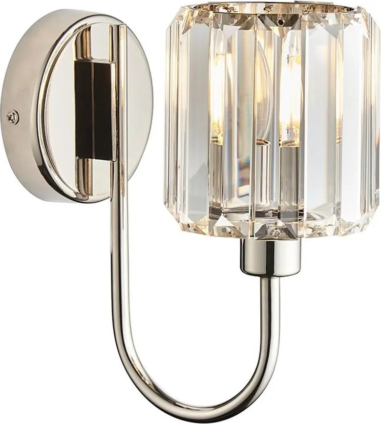 Endon glamour modern fali lámpa berenice nikkel átlátszó end104109