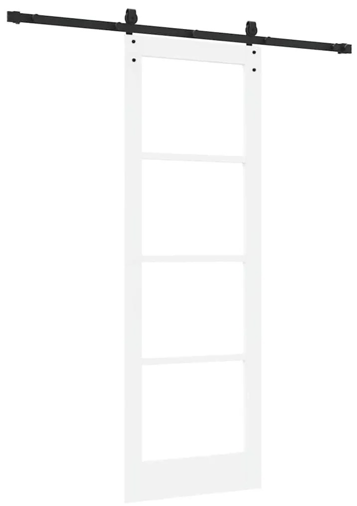 Egyszerű Csúszó Ajtó Fehér 73.5 x 211 cm Fa és fém
