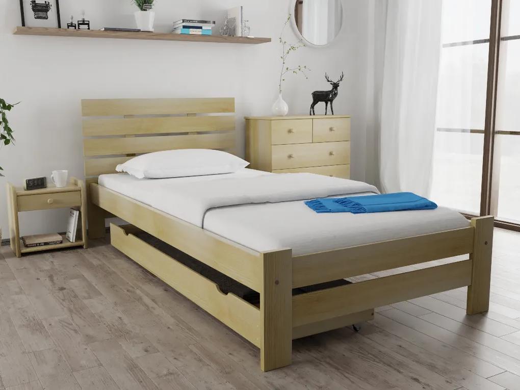 PARIS magasított ágy 90x200 cm, fenyőfa Ágyrács: Lamellás ágyrács, Matrac: Coco Maxi 19 cm matrac