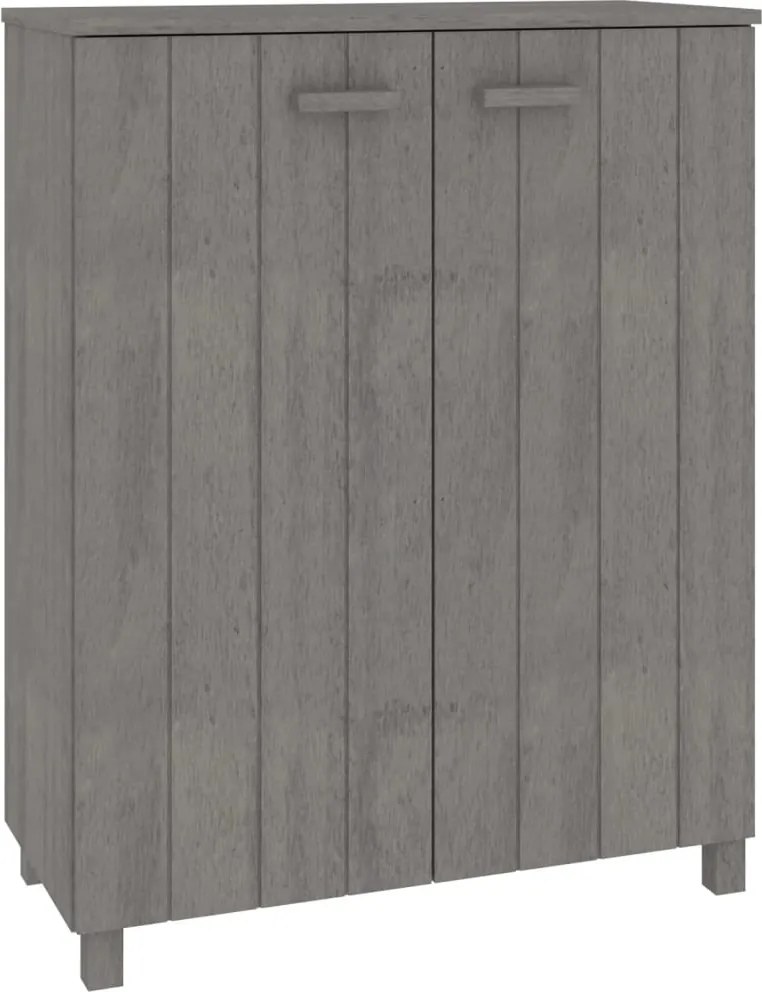 vidaXL HAMAR világosszürke tömör fenyőfa cipőszekrény 85 x 40 x 108 cm