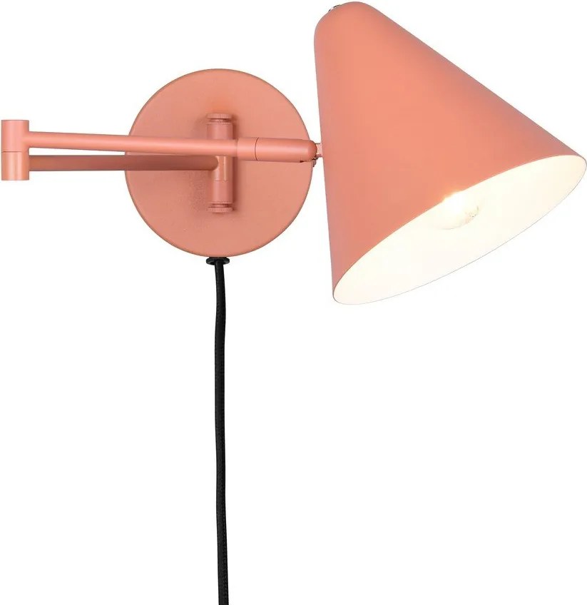 Narancssárga konnektorhoz csatlakoztatható fali lámpa hajlítható szerkezettel ø 15 cm Cosima – Trio